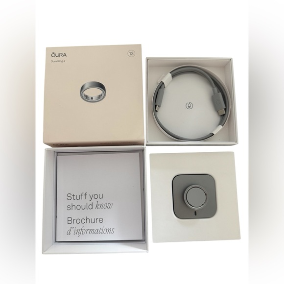 Oura Ring Gen 4 Brushed Silver Sz: 13 - Picture 3 of 9